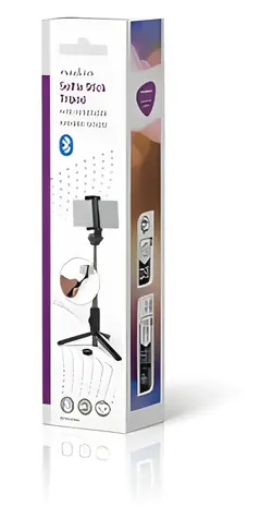 Nedis Selfie tyč se stativem / Selfie tyč / Bluetooth 4.2 / Stativ / Délka 19-48 cm / Otočný držák 210°