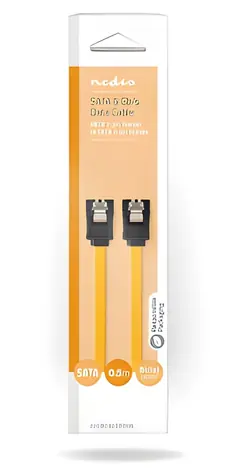 Nedis SATA 6 Gbps (F) - SATA 6 Gbps (F) 0,5 m žlutá / Kabel / Plochý
