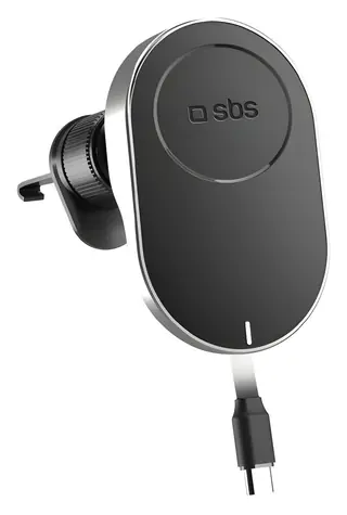 SBS Držák do auta s MagSafe černá / Držák do auta / do mřížky / MagSafe / 15W bezdrátové nabíjení