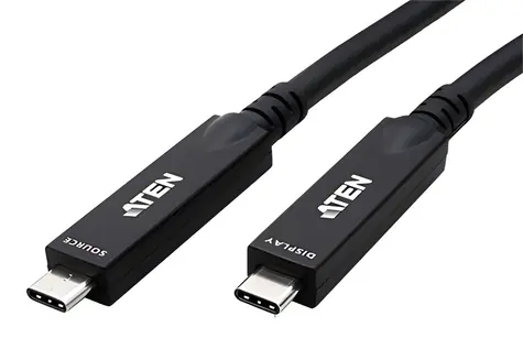 ATEN UE3415F černý / Kabel USB-C / AOC / 10Gbps / DP / PD 60W / 15m