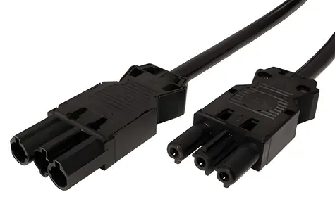 Bachmann GST18(M-F) černý / Prodlužovací napájecí kabel / 1 m