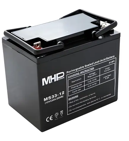 MHPower olověný akumulátor AGM 12V/33Ah / Olověný akumulátor / AGM / 12 V / 33 Ah / Terminál L2