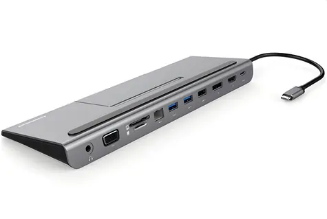 PremiumCord USB-C MST Full Size / Dokovací stanice / Multi-Stream Transport / pod notebook