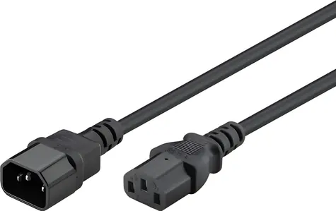 Goobay 39203 černá / Prodlužovací napájecí kabel / IEC C14 (M)-C13 (F) / 5 m