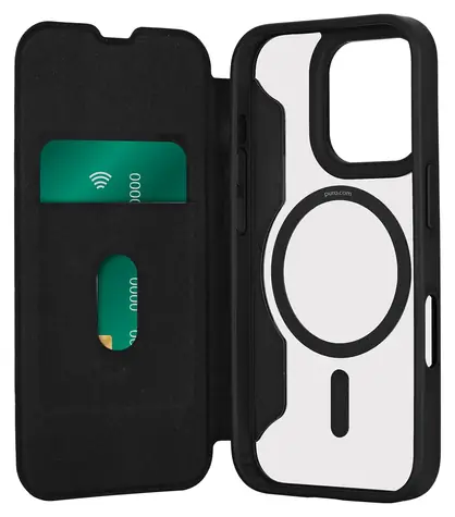 Puro Book Wallet Mag 2 černá / Pouzdro / MagSafe / iPhone 16 Pro Max