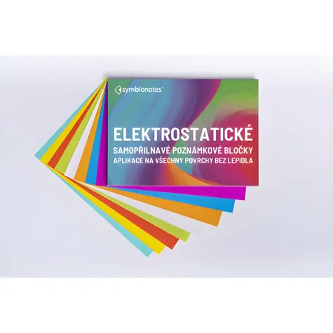 Symbio Symbionotes tyrkysové / Elektrostatický poznámkový bloček / 70x100 mm / 100 listů