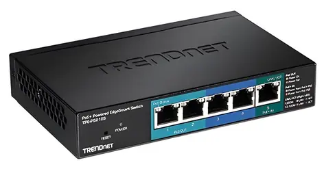 TRENDnet TPE-P521ES / Switch / 5-port Gigabit / 2x PoE+ / EdgeSmart