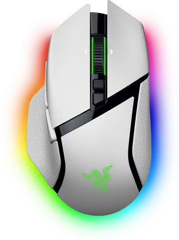 Razer Basilisk V3 Pro 35K bílá / Bezdrátová herní myš / optická / HyperScroll / 35000 DPI / 11 tlačítek / USB-C