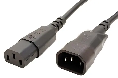 Bachmann 356.119 černá / Napájecí prodlužovací kabel / IEC320 C14 - C13 / 0,5 m
