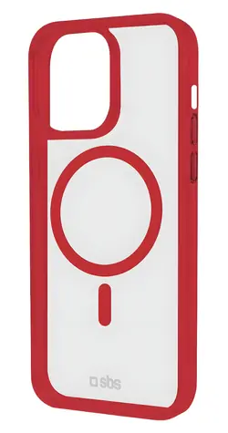SBS Mag Frame červená / Kryt / MagSafe / pro iPhone 15 Pro