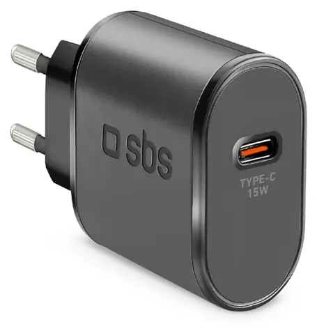 SBS Cestovní adaptér USB-C AFC 15W černá / Cestovní adaptér / USB-C / AFC / 15 W