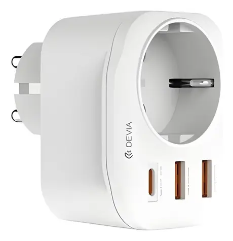 Devia Smart Series bílá / Síťová nabíječka / USB-A + USB-C / PD 20W