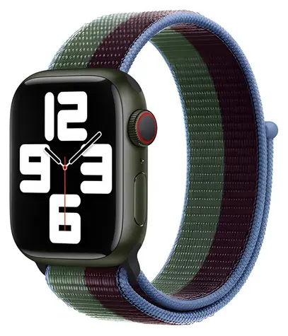 Devia Nylon Braided Two-Tone Loop Eucalyptus Green / Řemínek pro Apple Watch / 40/41/42 mm / Nylon