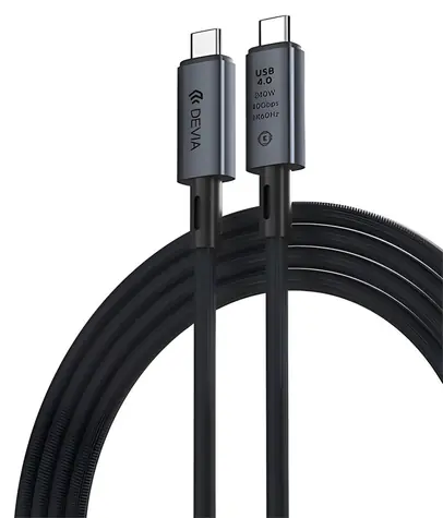 Devia Extreme Speed Series černá / Datový/video kabel USB-C / USB4 / 240W / 8K 60Hz / 1m