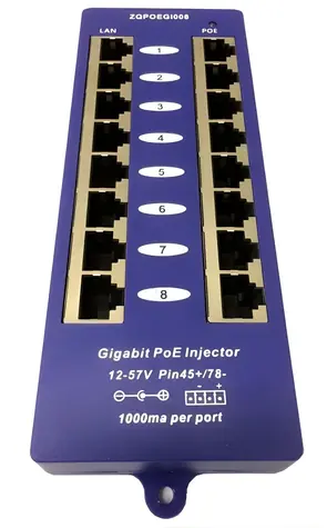 Digitus POE-PAN8-GB / PoE patch panel / stíněný / Gigabit / 8 portů