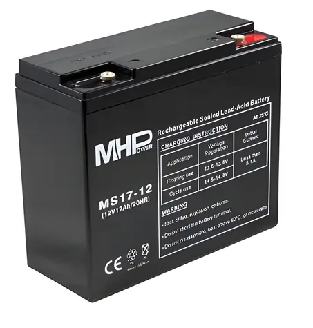MHPower AGM 12V/17Ah / Olověný akumulátor / VRLA / Terminál T1-M6