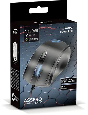 Speed Link SL-680007-BK ASSERO černá / Herní myš / drátová / 3200 dpi