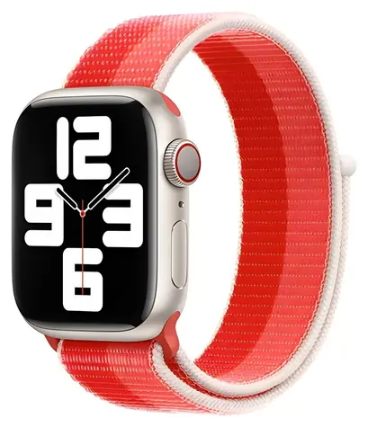 Devia Nylon Braided Two-Tone Loop Peony (růžová) / Řemínek pro Apple Watch / 44/45/46 mm