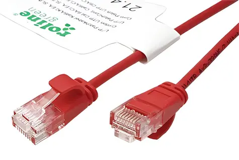 Roline Green UTP patchkabel červený / Síťový kabel / cat. 6a / LSOH / tenký / 2 m