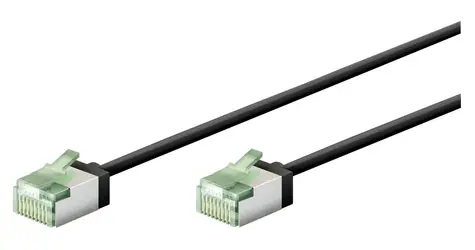 Goobay 74350 CAT 8.1 patch kabel černá / Patch kabel / U/FTP / Slim / Ultra-Flexible / 0,15 m