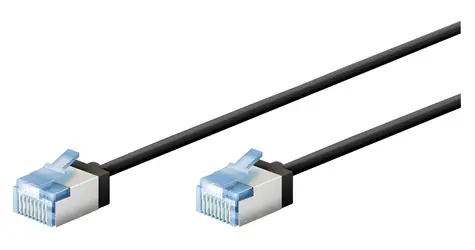 Goobay 74315 černá / Patch kabel / Cat6A / U/FTP / Slim / 0,15 m