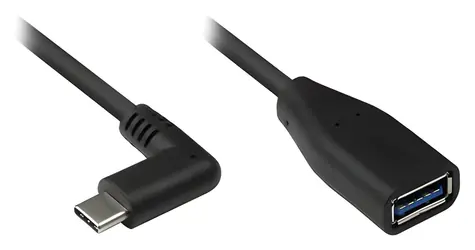 Good Connections USB-C - USB-A OTG černá / Kabel / USB 3.2 Gen 1 / 0,1 m / 5 Gbit/s