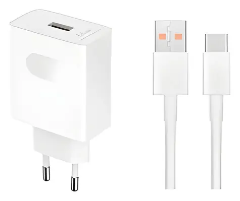 Honor SuperCharge 66W bílá / Cestovní nabíječka vč. datového kabelu USB-C / 66 W / 1 m kabel