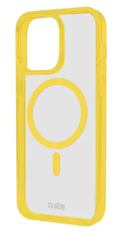 SBS Mag Frame žlutá / Kryt / MagSafe / pro iPhone 15 Pro Max