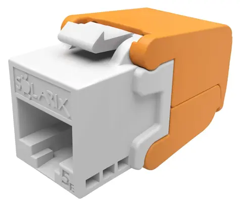 Solarix samořezný keystone CAT5E UTP bílý / Konektor RJ45 / nestíněný