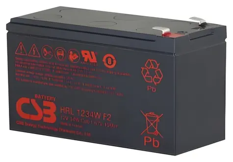 CSB HRL1234W / Olověný akumulátor / 12V / 9Ah / 34W / F2