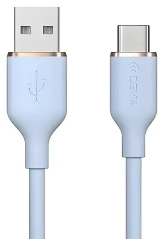 Devia Jelly Series modrá / Nabíjecí kabel / USB-A - USB-C / 1,2 m / silikonový