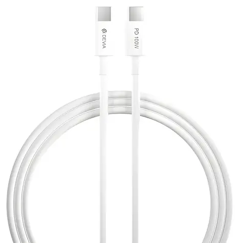 Devia Smart Series nabíjecí kabel USB-C - USB-C bílá / Nabíjecí kabel / PD 100W / 1,5 m