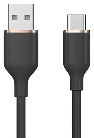 Devia Jelly Series datový kabel USB-A - USB-C černá / Datový kabel / silikonový / 1,2 m