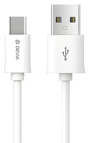 Devia Smart Series bílá / Kabel / USB-A - USB-C / 1 m