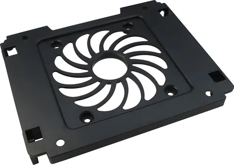 Inter-Tech 5,25” instalační rámeček pro 1x 3,5”/2,5” HDD/SSD / Rámeček / 12cm ventilátor / černá