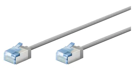 Goobay CAT6A U/UTP Slim šedý / Patch kabel / 0,15 m