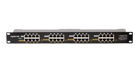 Digitus POE-PAN16-GB / PoE patch panel / 16 portů / Gigabit / Stíněný / 19