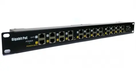Digitus POE-PAN12-GB / PoE patch panel / 12 portů / Gigabit / stíněný
