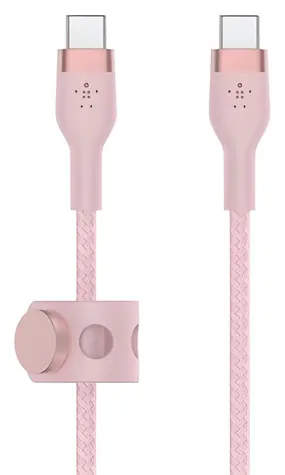 Belkin BOOST CHARGE PRO FLEX růžová / Kabel USB-C na USB-C / 1 m