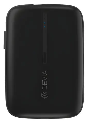 Devia Kintone černá / Powerbanka / 10000 mAh / vestavěné kabely
