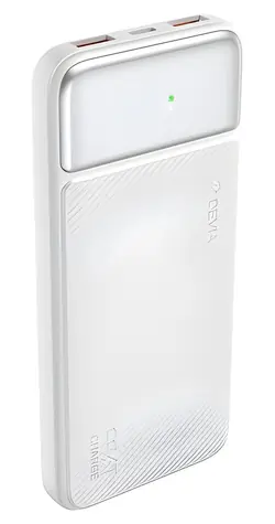 Devia Smart Series bílá / Powerbanka / 10000 mAh / PD 20W / displej