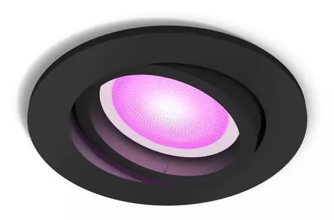 Philips Hue Centura černá / LED podhledové svítidlo / GU10 / 5,7W / 350lm / RGB / IP20