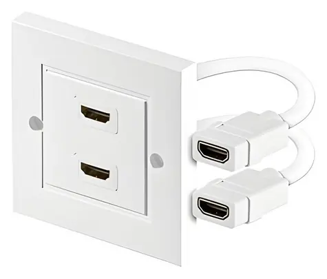 Goobay HDMI zásuvka pod omítku / Zásuvka / 2x HDMI