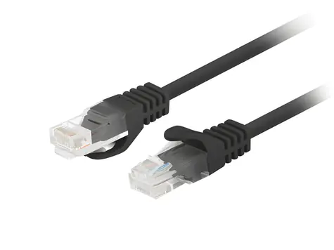 Lanberg UTP CAT6 0,25m černá 10-pack / Patch kabel / RJ45-RJ45 / Fluke Passed