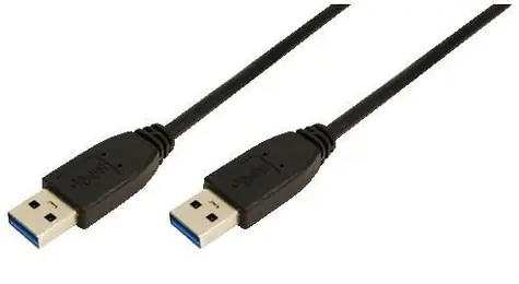 LogiLink USB-A (M) - USB-A (M) černá / Kabel USB 3.0 / 5 Gbit/s / 2 m
