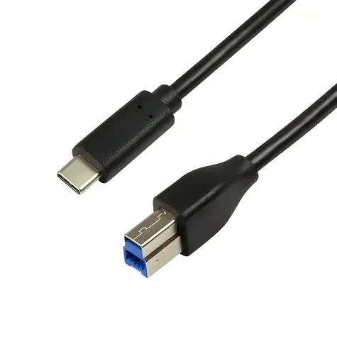 LogiLink USB-C na USB-B černá / Kabel USB 3.2 Gen1 / 2 m / 5 Gbit/s