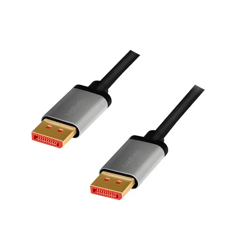 LogiLink DisplayPort 1.4 černo-šedá / Kabel DisplayPort / 1 m / 8K/60 Hz