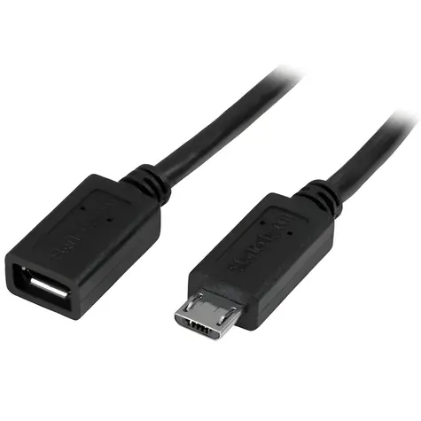 StarTech Micro-USB prodlužovací černá / Prodlužovací kabel / USB 2.0 / 0,5 m