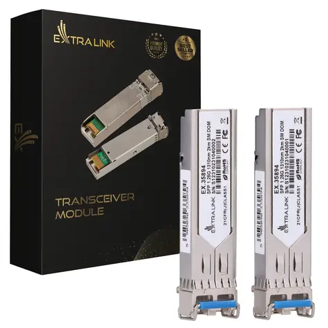 Extralink SFP 1.25G 2-pack / SFP optický modul / SM / 1310nm / 2km / LC konektor / DOM