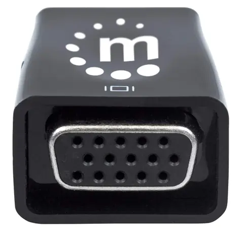 Manhattan mikrokonvertor HDMI - VGA s USB napájením černá / Redukce / Full HD 1920×1080 / audio 3,5mm